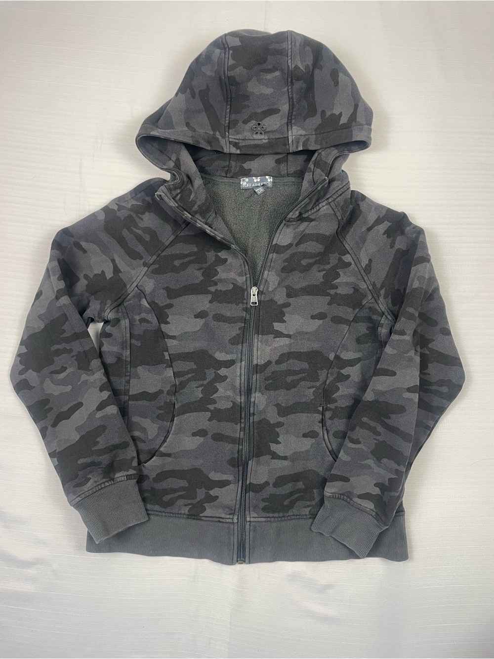 Buy 3/30% off! Tuff Athletics Dark Gray Camouflage Full-Zip Hoodie - Size Large